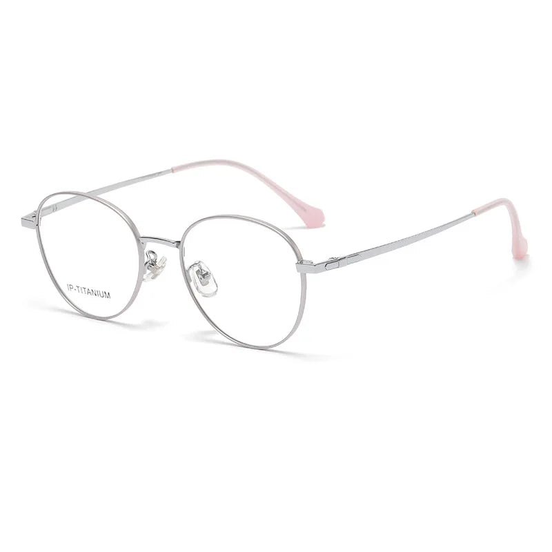 Yimaruili Women's Full Rim Oval Square Titanium Eyeglasses 698529