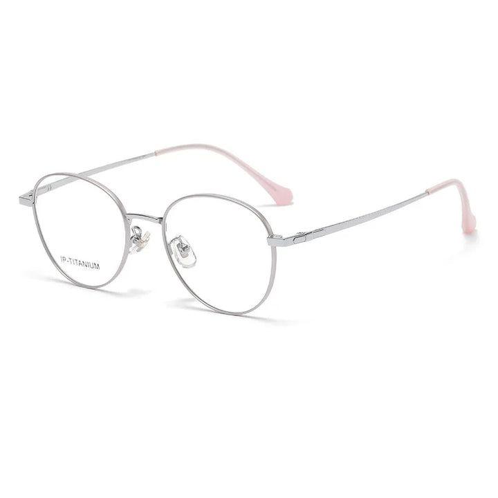 Yimaruili Women's Full Rim Oval Square Titanium Eyeglasses 698529