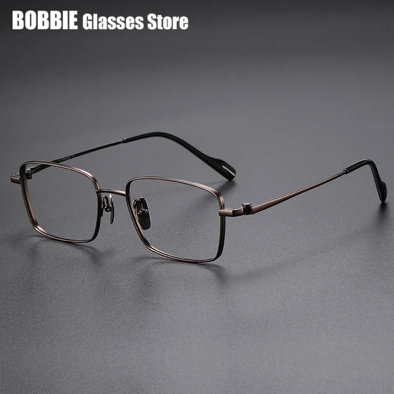Bobbie Unisex Full Rim Polygon Square Titanium Eyeglasses 681015