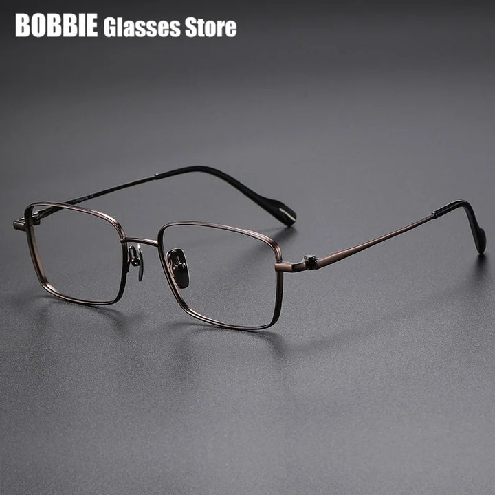 Bobbie Unisex Full Rim Polygon Square Titanium Eyeglasses 681015