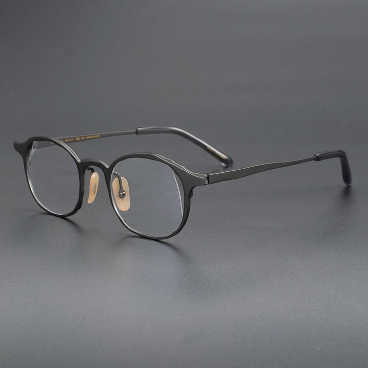 Muzz Unisex Full Rim Square Round Titanium Eyeglasses 87747