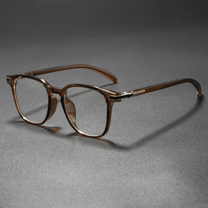 Xbora Unisex Full Rim Square Oval Tr 90 Alloy Eyeglasses 86015