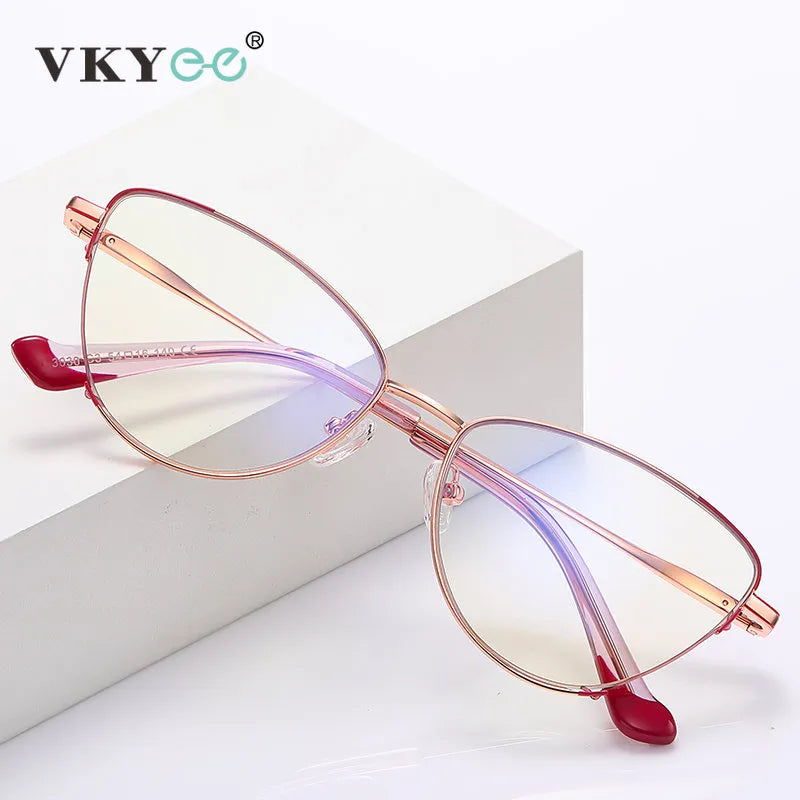 Vicky Women's Full Rim Tr 90 Titanium Cat Eye Square Reading Glasses 3030 Reading Glasses Vicky   