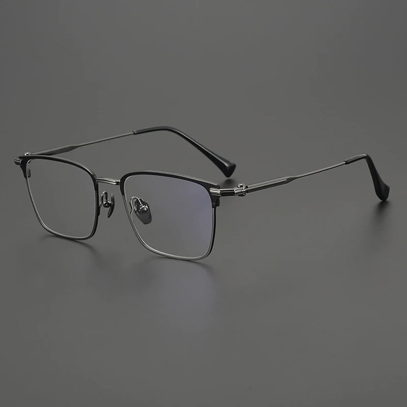 Gatenac Unisex Full Rim Square Titanium Eyeglasses Gxyj4010