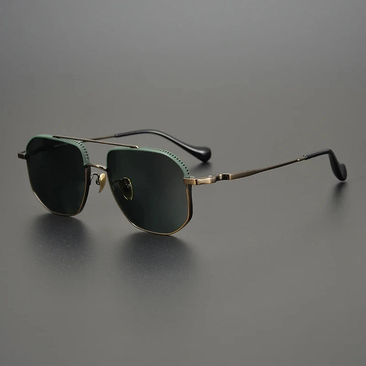 Bobbie Unisex Full Rim Pilot Titanium Polarized Sunglasses 1350Z