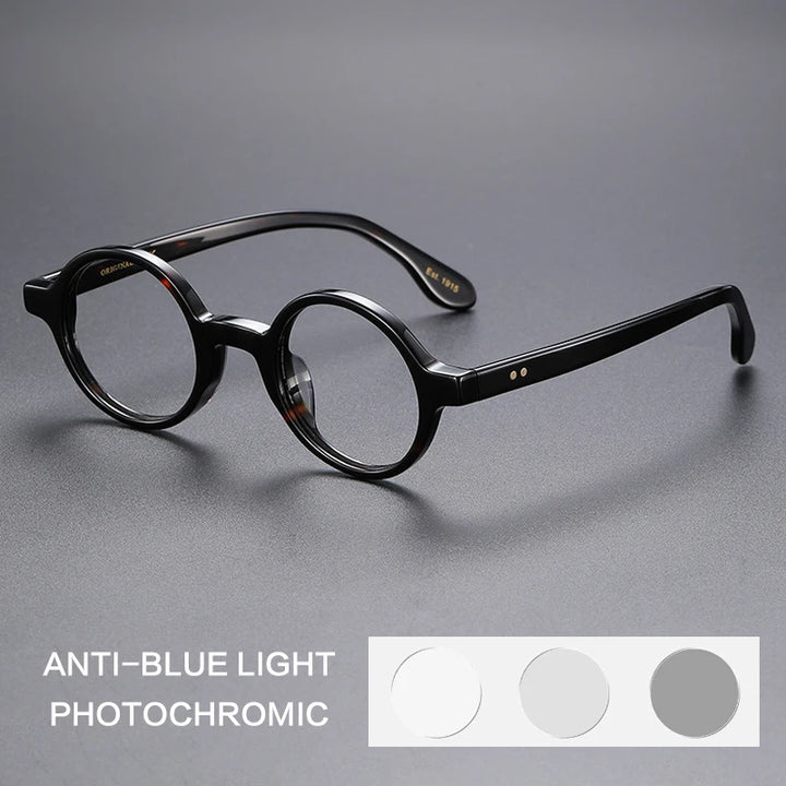 Gatenac Women's Full Rim Round Acetate Photochromic Reading Glasses G56002