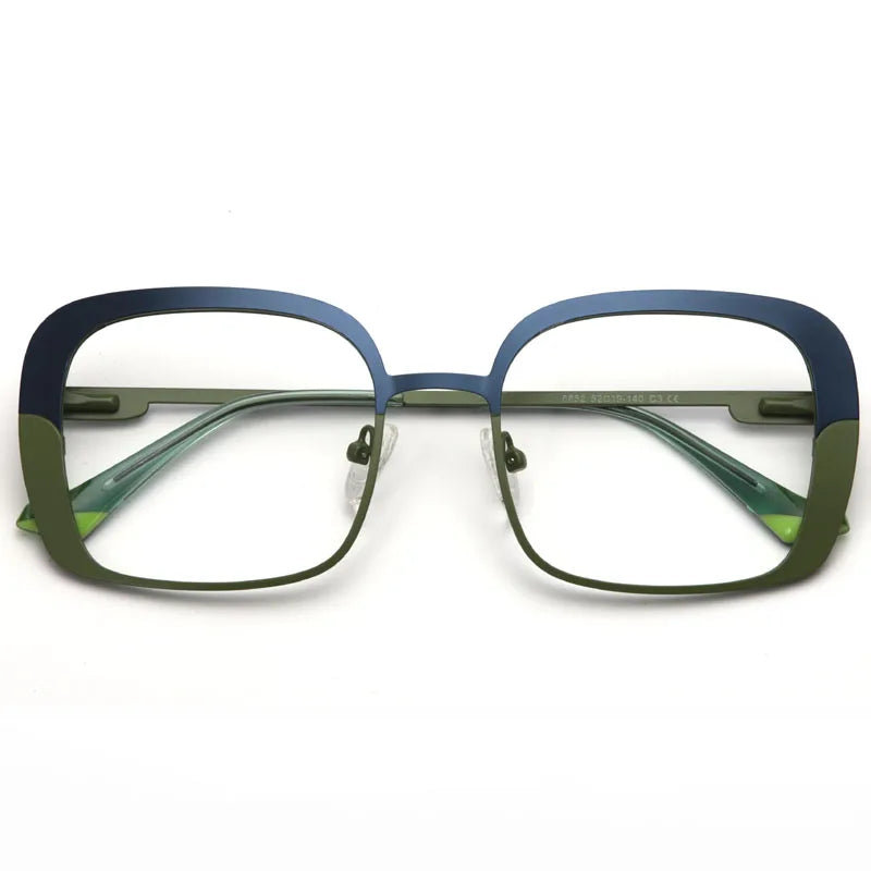 Muzz Women's Full Rim Square Thick Edge Alloy Eyeglasses 88524