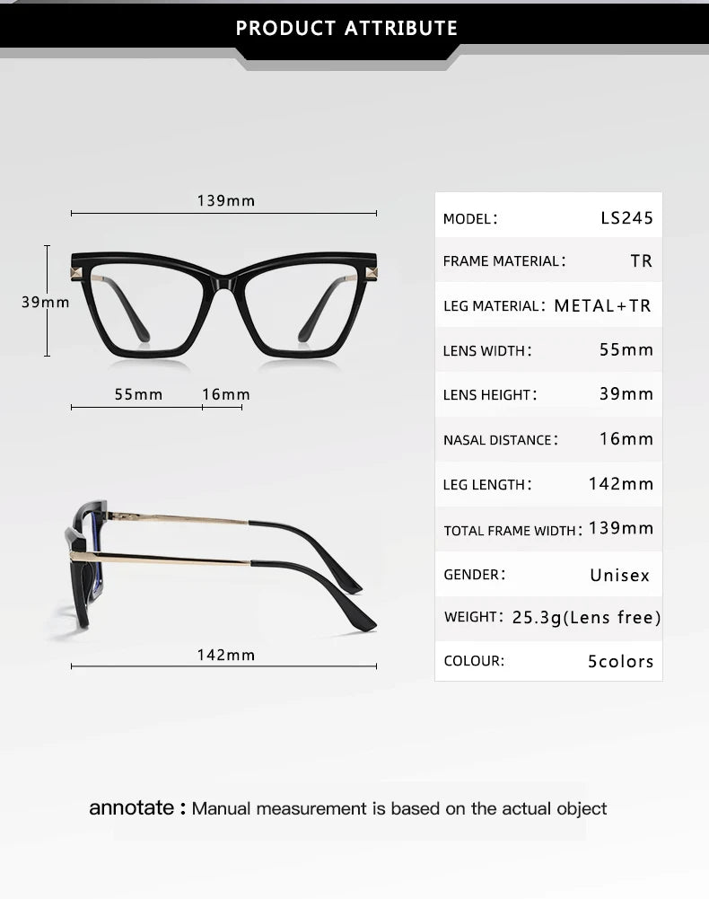 Vicky Women's Full Rim Cat Eye Tr 90 Titanium Reading Glasses 67245