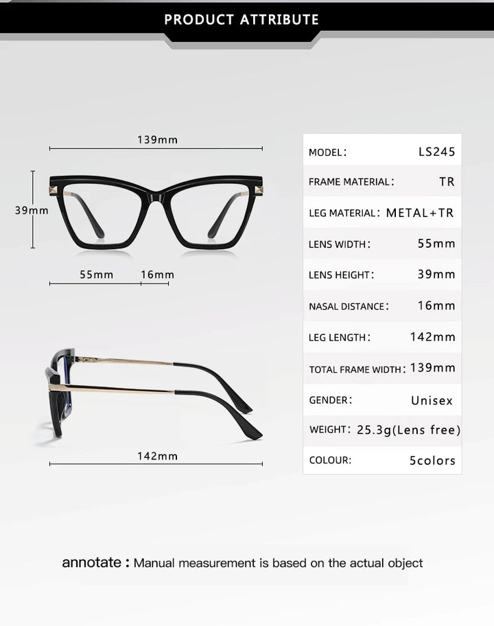 Vicky Women's Full Rim Cat Eye Tr 90 Titanium Reading Glasses 67245