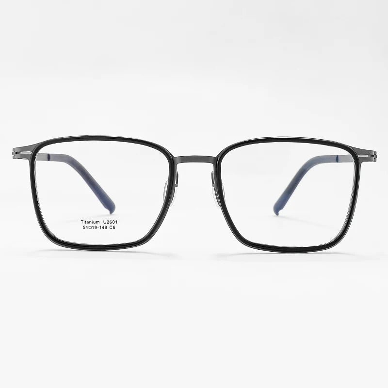 Reven Jate Unisex Full Rim Square Titanium Acetate Eyeglasses J2601 Full Rim Reven Jate   