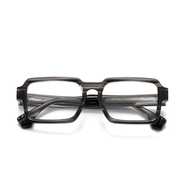 Aror Men's Full Rim Square Brow Line Thick Acetate Eyeglasses 61778