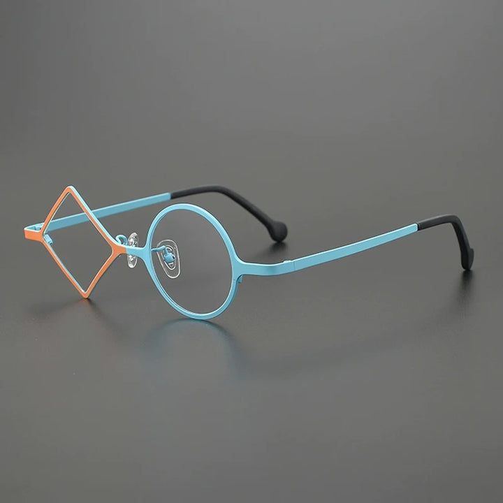 Gatenac Women's Full Rim Round Diamond Titanium Eyeglasses G85852