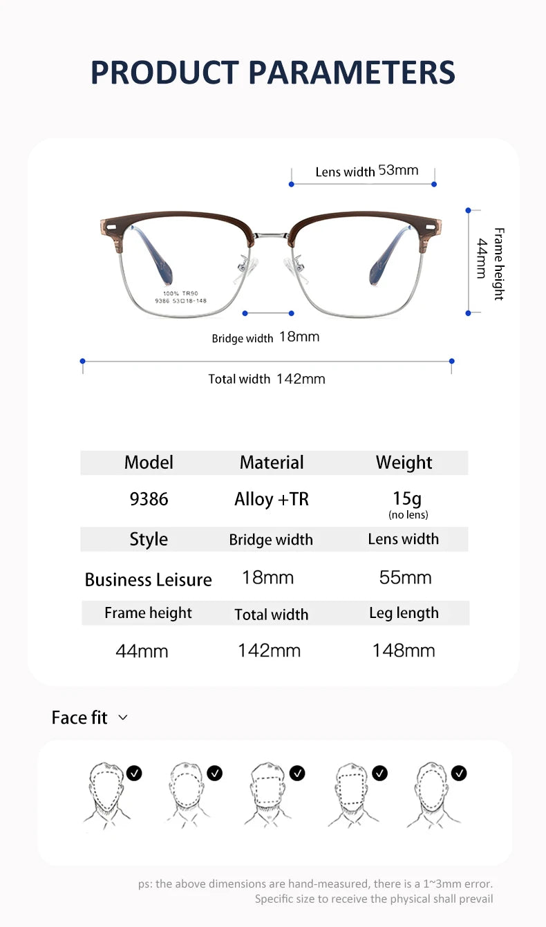 Vicky Unisex Full Rim Square Tr 90 Alloy Reading Glasses 93861