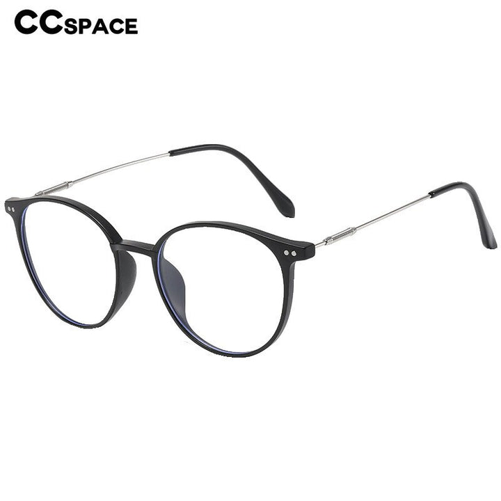 CCSpace Unisex Full Rim Square Tr 90 Alloy Myopic Reading Glasses 56225 Reading Glasses CCspace   