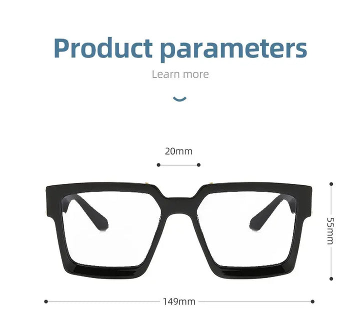 Kocolior 862290 Unisex Full Rim Brow Line Square PC Frames FuzWeb