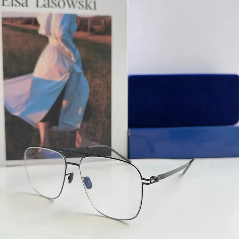 Aimee Women's Full Rim Round Double Bridge Steel Eyeglasses FuzWeb