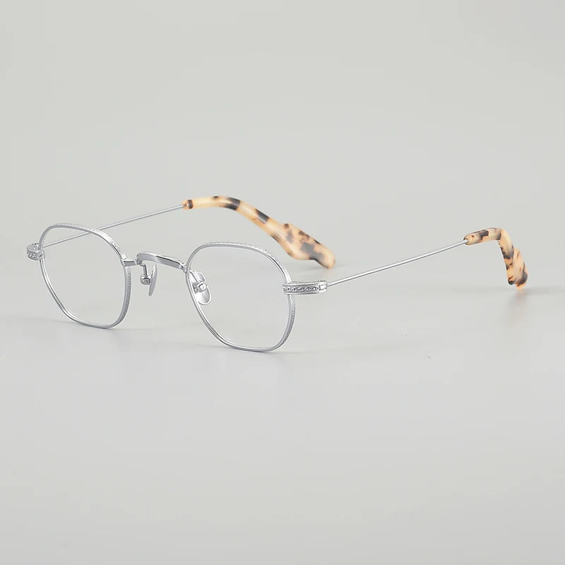 Muzz 652F men's small square IP titanium prescription eyeglasses — view 4