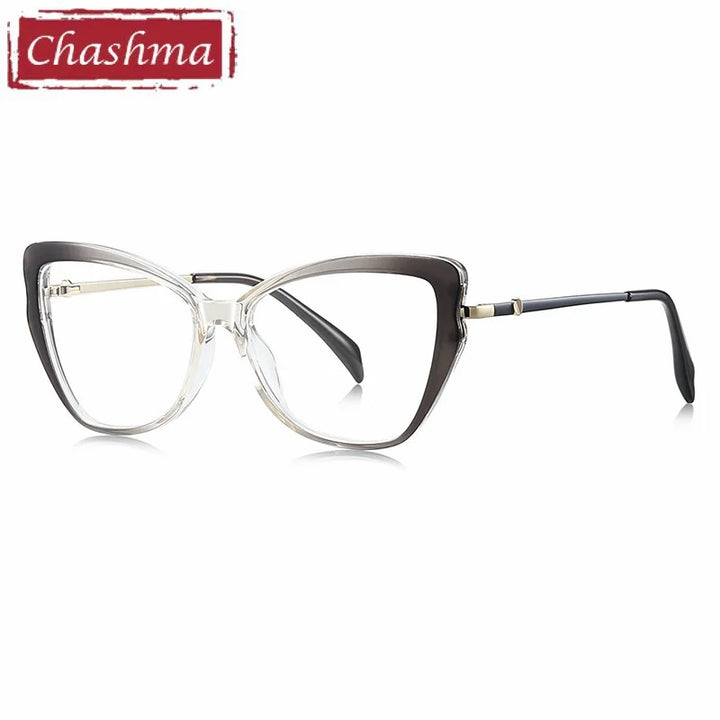 Chashma Ochki Women's Full Rim Cat Eye Tr 90 Alloy Eyeglasses 881236