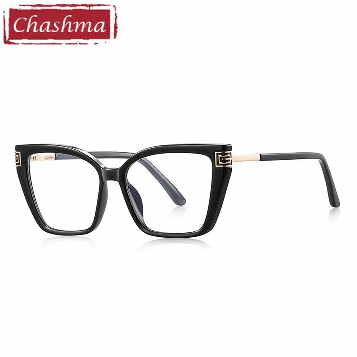 Chashma Ochki Women's Full Rim Cat Eye Tr 90 Alloy Eyeglasses 882260