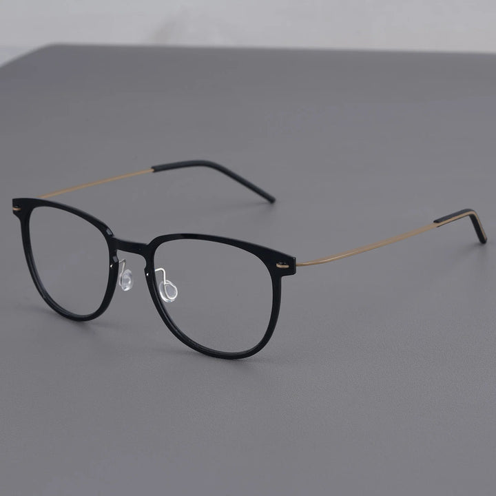 Bobbie Unisex Full Rim Oval Square Titanium Eyeglasses 616549