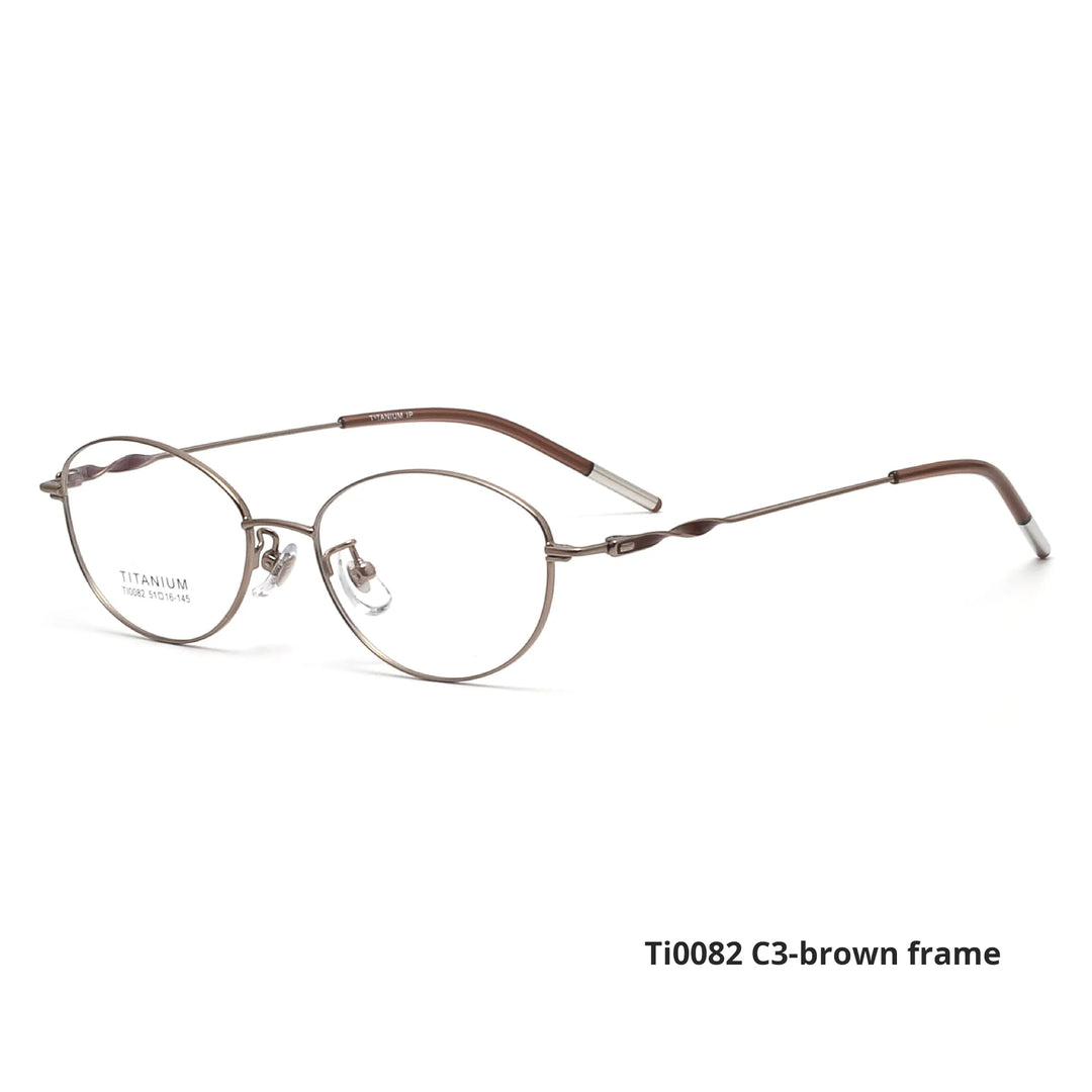 Xbora Women's Full Rim Oval Square Titanium Eyeglasses 540082