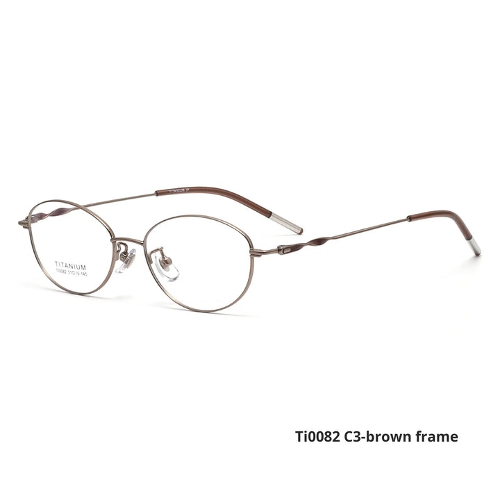 Xbora Women's Full Rim Oval Square Titanium Eyeglasses 540082