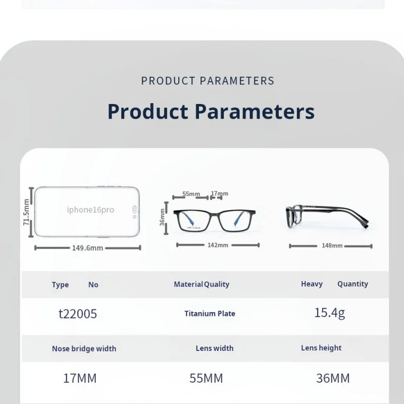 Momoja Unisex Full Rim Brow Line Square Acetate Eyeglasses 22005