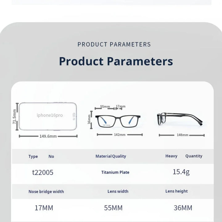 Momoja Unisex Full Rim Brow Line Square Acetate Eyeglasses 22005
