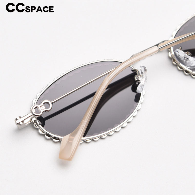 CCSpace Women's Full Rim Small Oval Tr 90 Alloy UV400 Sunglasses 56291 Sunglasses CCspace Sunglasses   