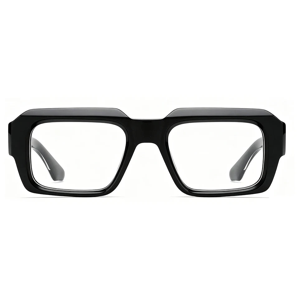 Esnbie Unisex Full Rim Square Acetate Eyeglasses 25SA010-1