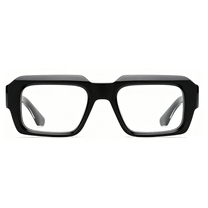 Esnbie Unisex Full Rim Square Acetate Eyeglasses 25SA010-1
