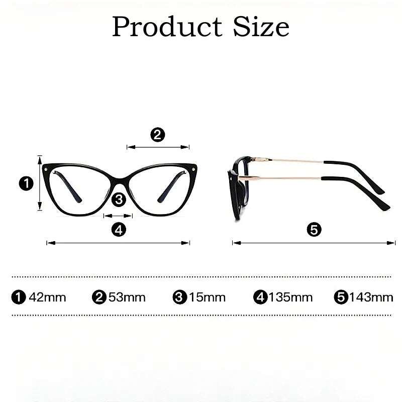 Yimaruili Women's Full Rim Cat Eye Tr 90 Alloy Eyeglasses 87008 Full Rim Yimaruili Eyeglasses   