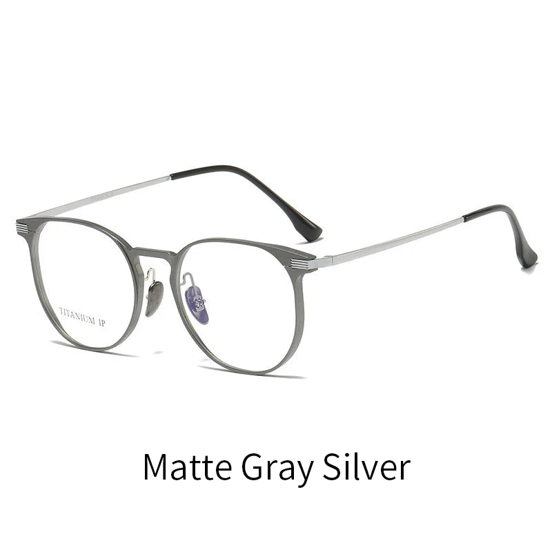 Momoja Women's Full Rim Round Titanium Acetate Eyeglasses 20250