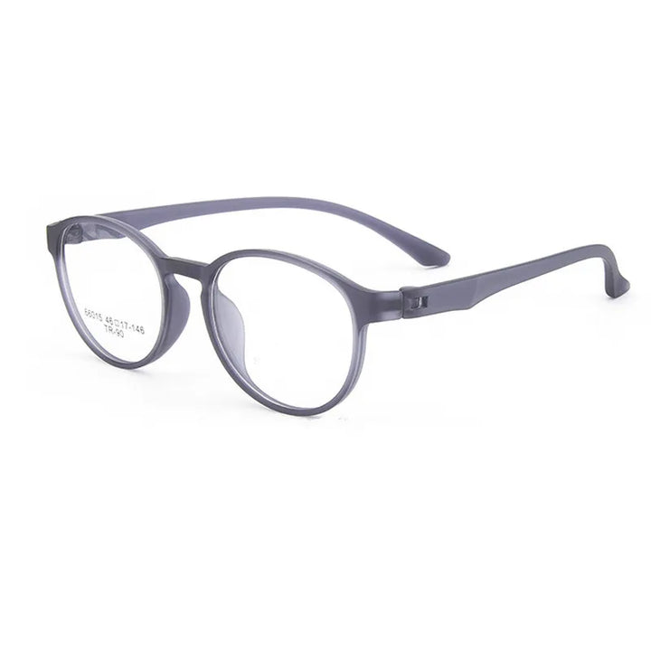 Kocolior Unisex Full Rim Oval Tr 90 Acetate Hyperopic Reading Glasses 66015 Reading Glasses Kocolior Gray 0 
