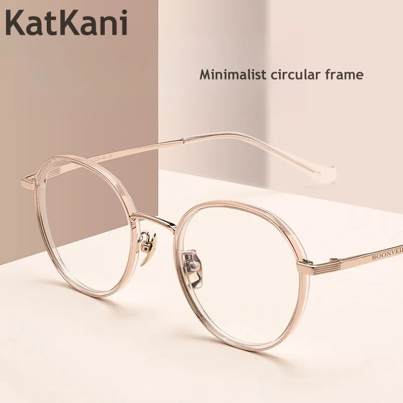 KatKani Womens Full Rim Oval Titanium Eyeglasses Bv6035v Full Rim KatKani Eyeglasses   