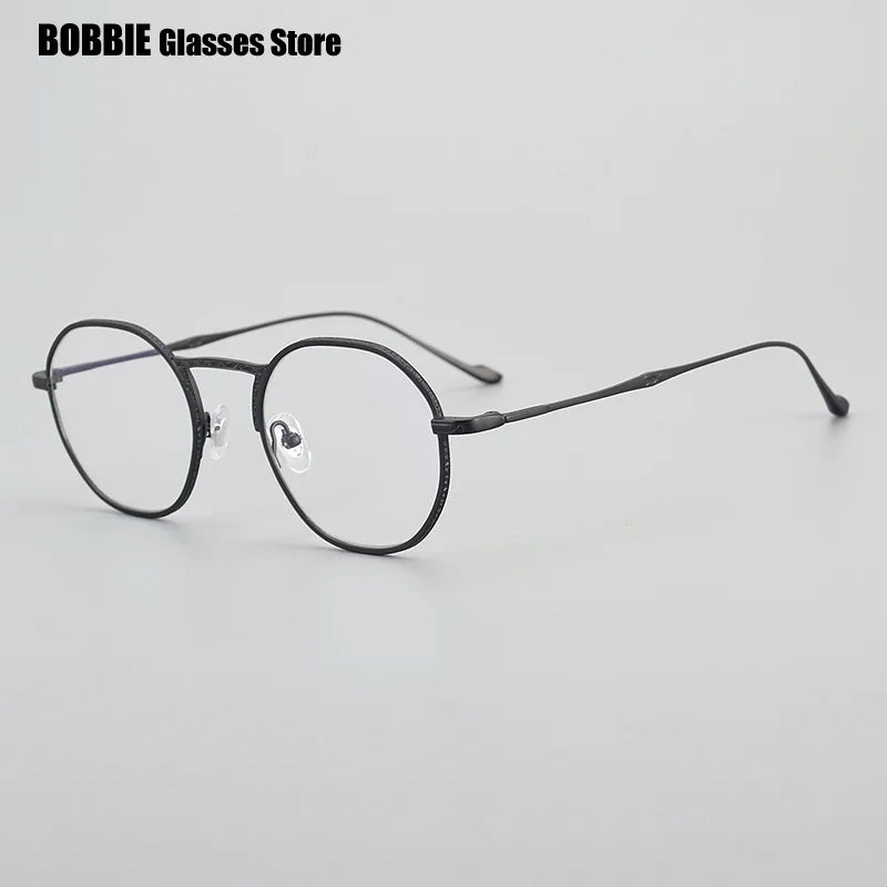 Bobbie Unisex Full Rim Square Round Acetate Titanium Eyeglasses 795923