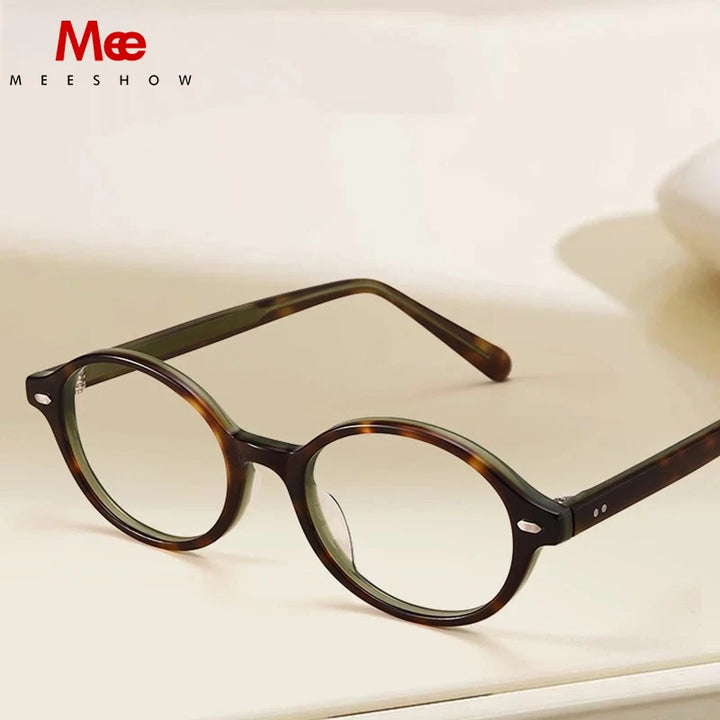 Meeshow Women's Full Rim Oval Round Acetate Eyeglasses 62023