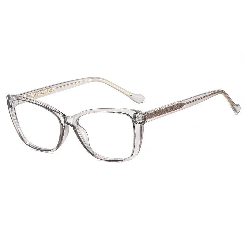 CCspace Women's Full Rim Cat Eye Tr 90 Titanium Reading Glasses 312914