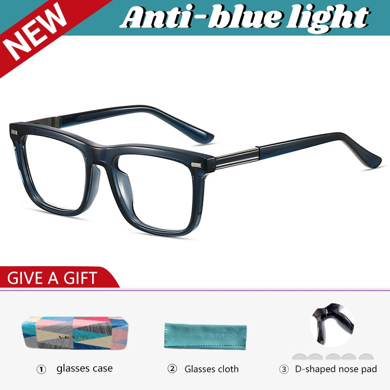 Vicky Men's Full Rim Square Tr 90 Alloy Reading Glasses 584007