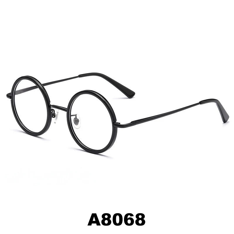 Yimaruili Unisex Full Rim Round Pure Titanium Eyeglasses A8068/A8069 — view 13 | Yimaruili at FuzWeb