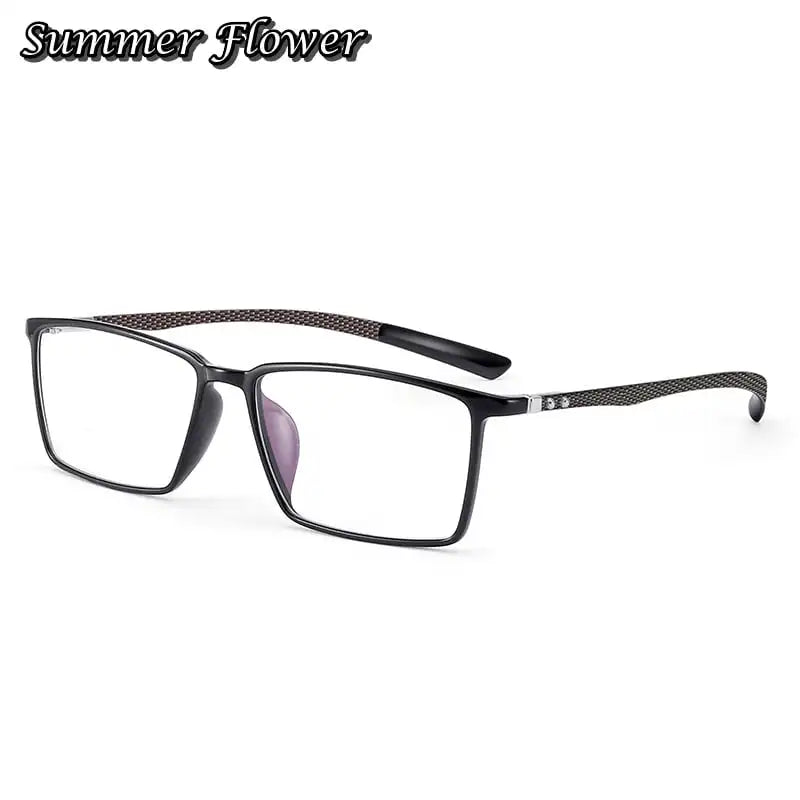 Summer Flower Women's Full Rim Square Tr 90 Titanium Eyeglasses 32135