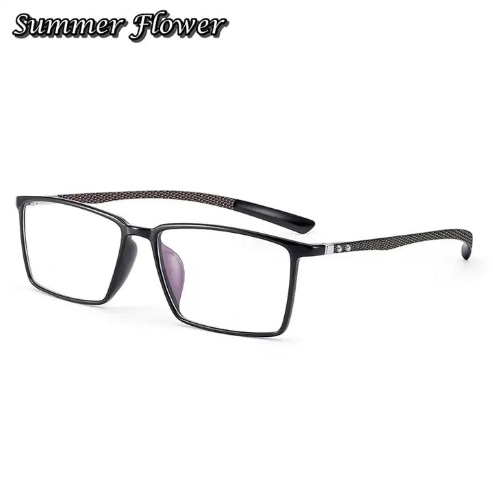 Summer Flower Women's Full Rim Square Tr 90 Titanium Eyeglasses 32135