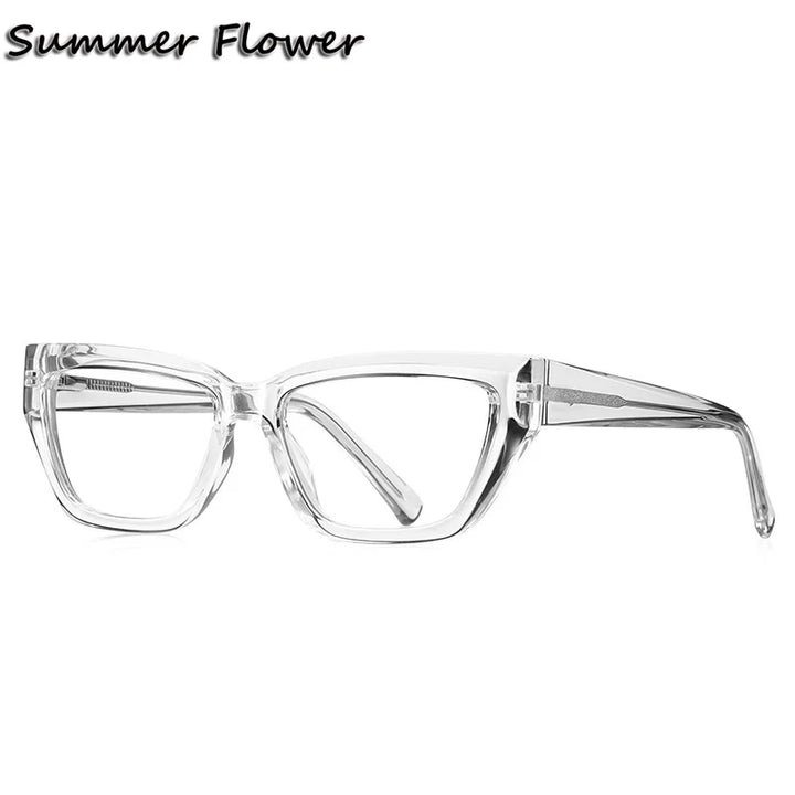 Summer Flower Women's Full Rim Cat Eye Tr 90 Titanium Eyeglasses 62155