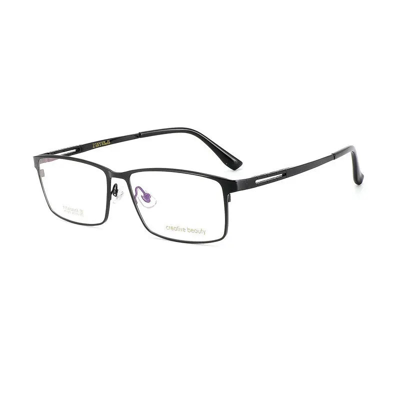 Cubojue Unisex Full Rim Big  Square Titanium Reading Glasses 671811