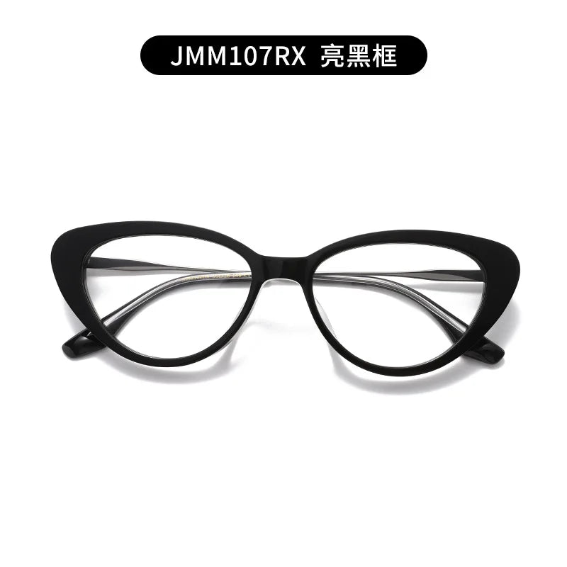 Nobler Unisex Full Rim Oval Thick Acetate Titanium Eyeglasses 422107