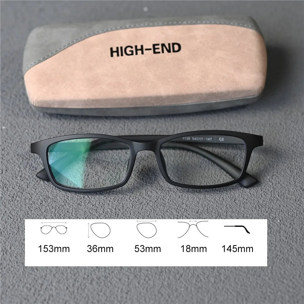 Cubojue Unisex Full Rim Big Square Tr 90 Titanium Reading Glasses 15353 Reading Glasses Cubojue