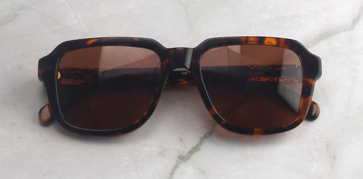 Esnbie Unisex Full Rim Square Acetate Polarized Tac Sunglasses 471241