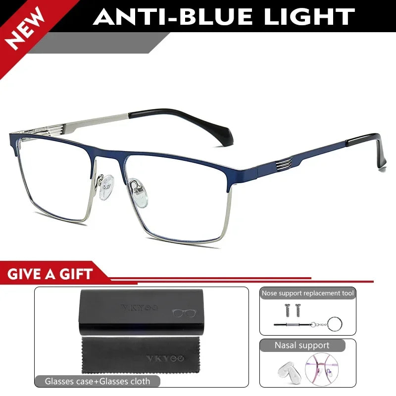 Vicky Women's Full Rim Square Alloy Acetate Reading Glasses 69151