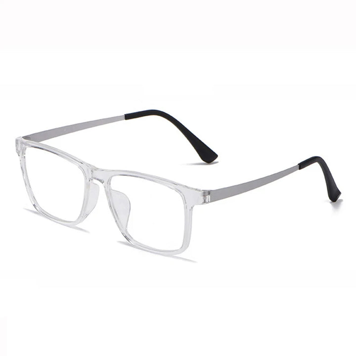 Hotochki Men's Full Rim Square Tr 90 Titanium Eyeglasses 73068