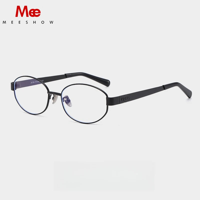 Meeshow Unisex Full Rim Oval Titanium Eyeglasses 30893